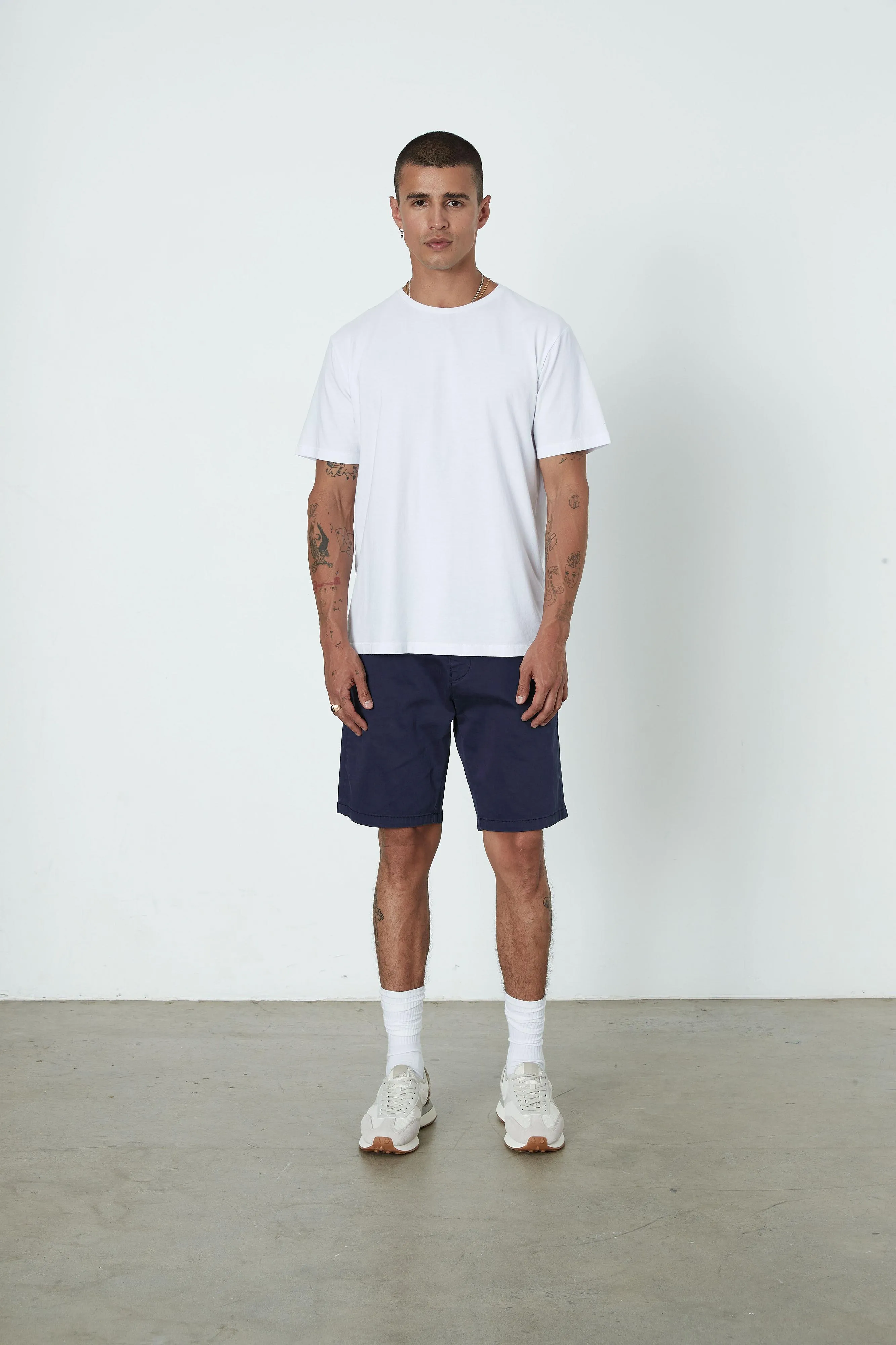 Jacob Crop Shorts - Dark Navy Twill