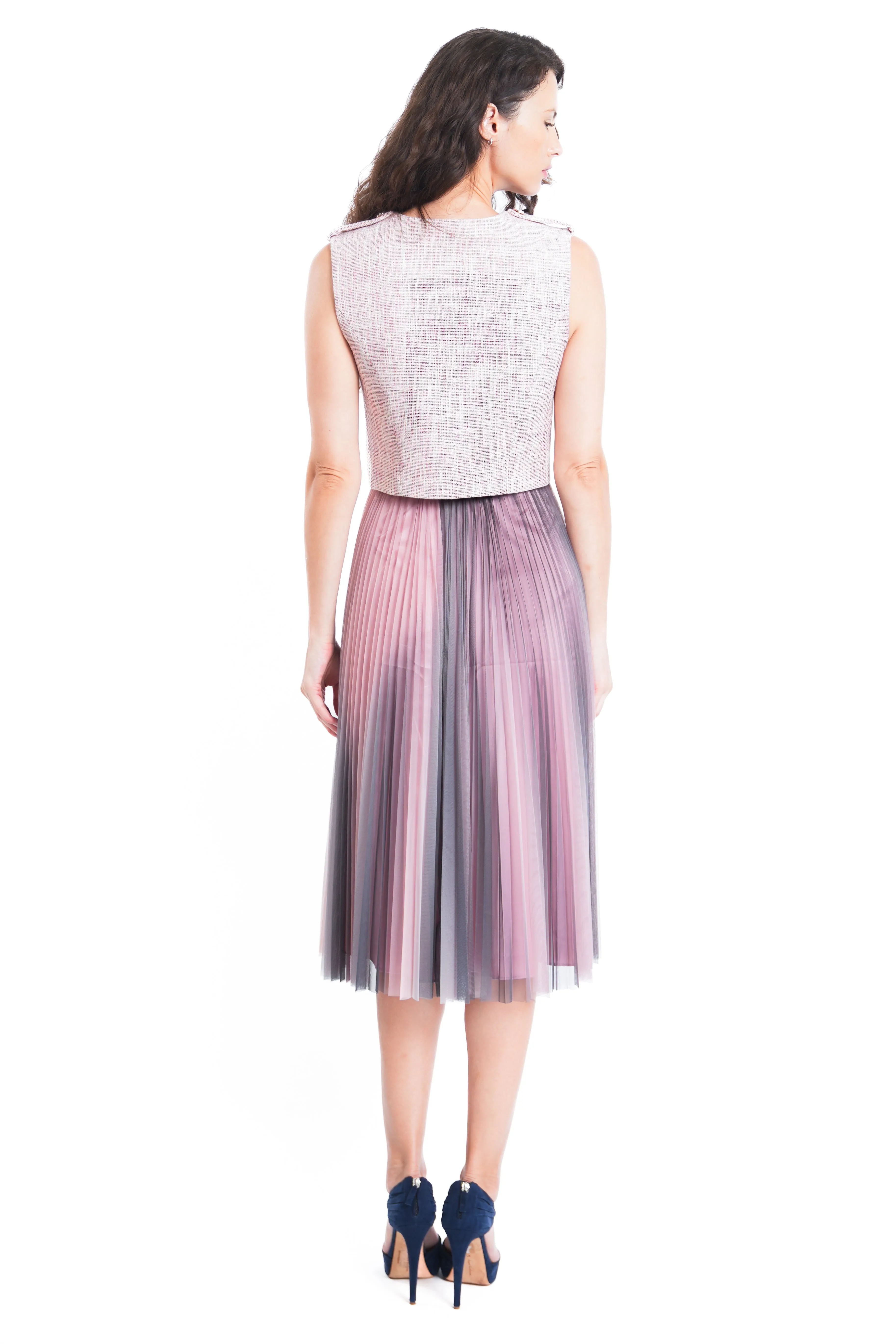 Jayden II Gradation Tulle Pleated Skirt