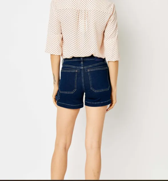 Judy Blue Mid Rise Classic Carpenter Shorts