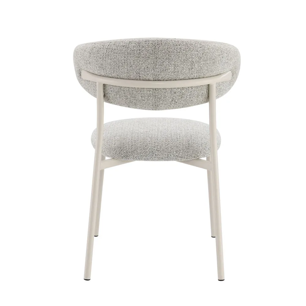 Kalam - Side Chair (Set of 2) - Gray Fabric & Beige Finish