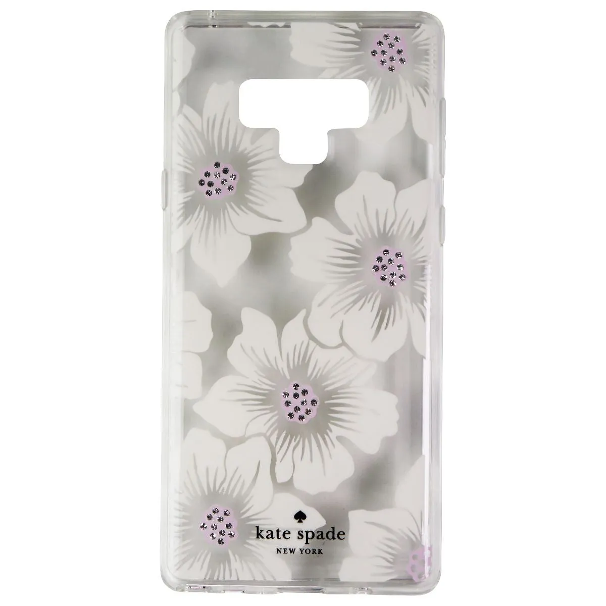 Kate Spade Hardshell Case for Samsung Galaxy Note9 - Clear/Hollyhock Floral/Gems