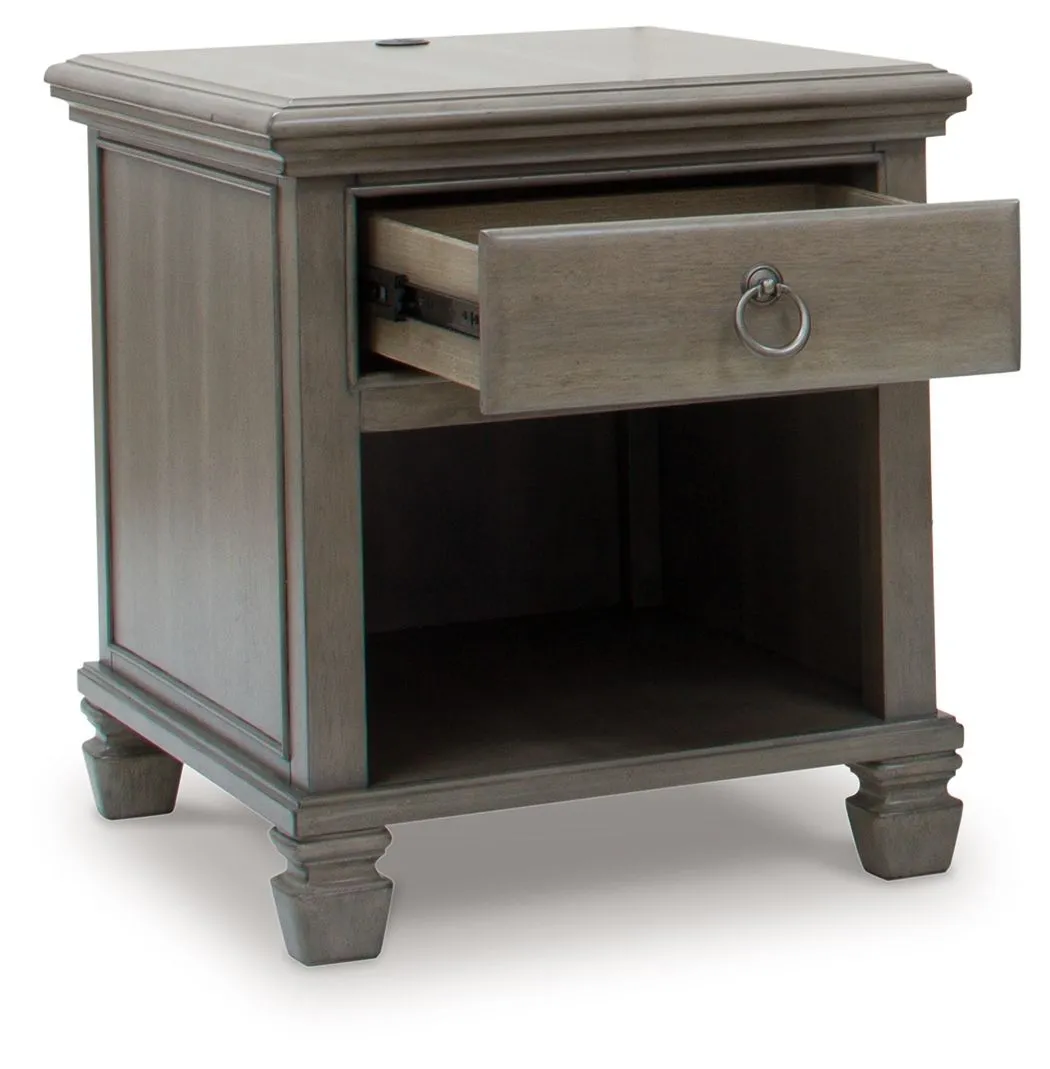 Lexorne - Gray - Rectangular End Table