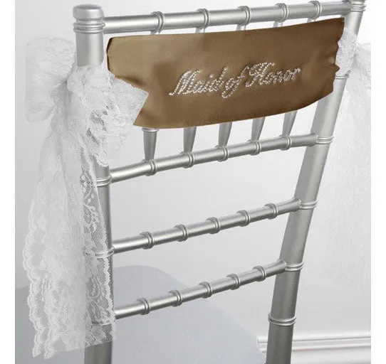 Maid of Honor Satin Chair Sash