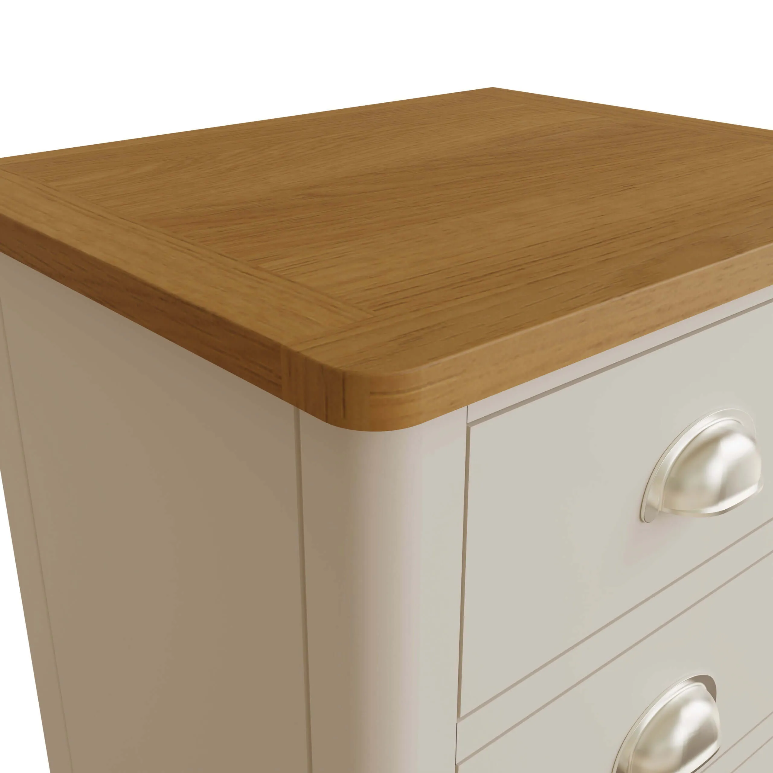 Maya Dove Grey Oak 3 Drawer Bedside Table