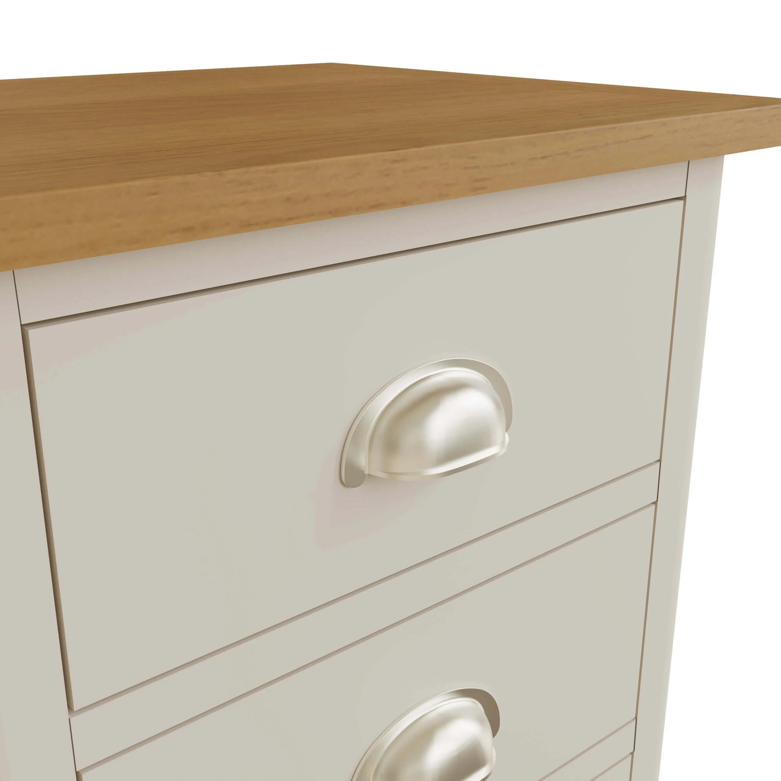 Maya Dove Grey Oak 3 Drawer Bedside Table