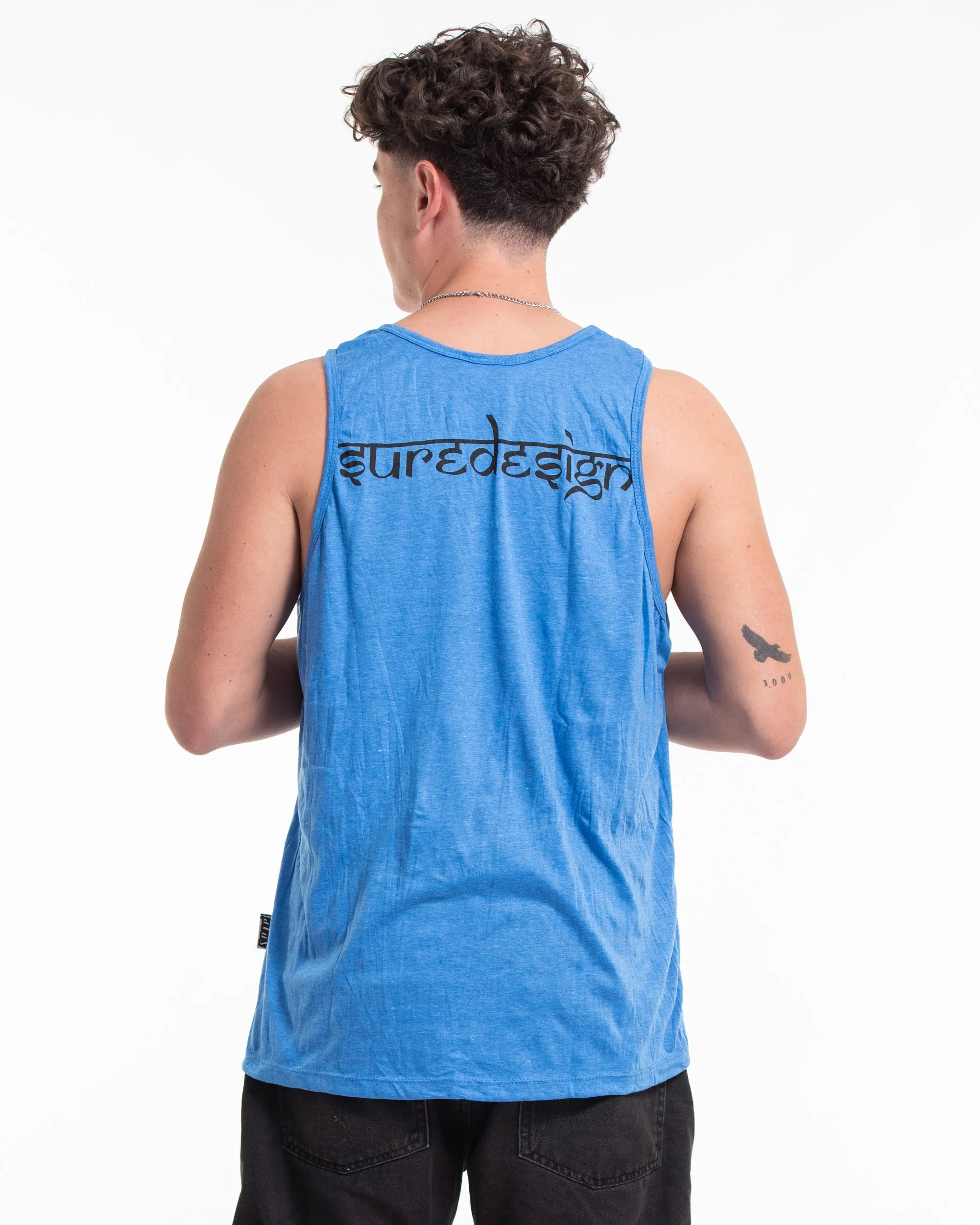 Mens Lions Eye Tank Top in Blue