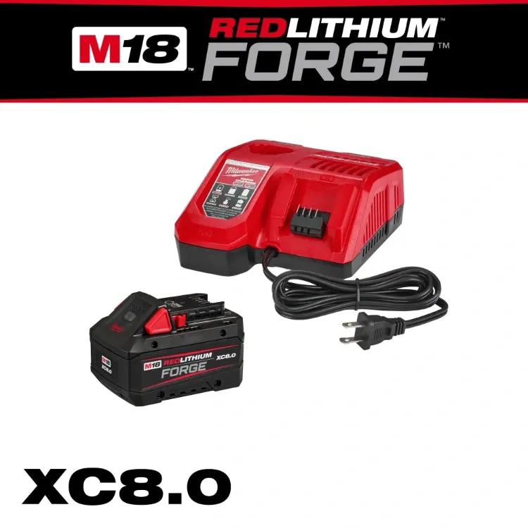 Milwaukee 48-59-1881SC M18™ REDLITHIUM™ XC8.0 Forge Battery & Dual Bay Supercharger Kit