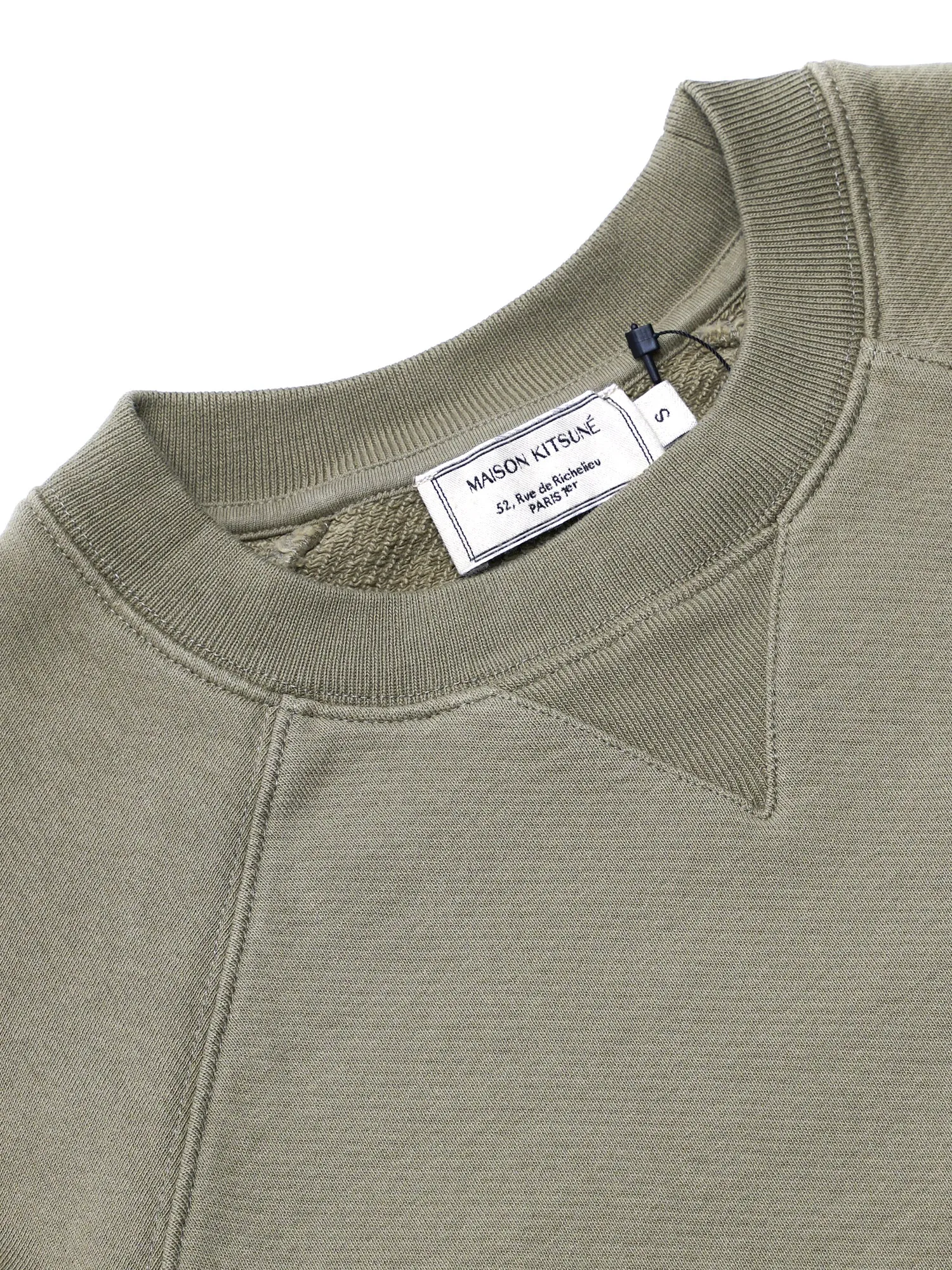 M_SWEATSHIRT FOX HEAD PATCH_LIGHT KHAKI