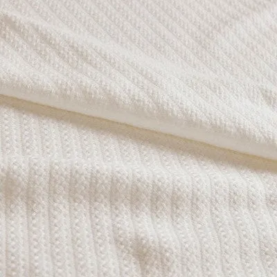 New - Bed Blanket Liquid Cotton Full/Queen Ivory