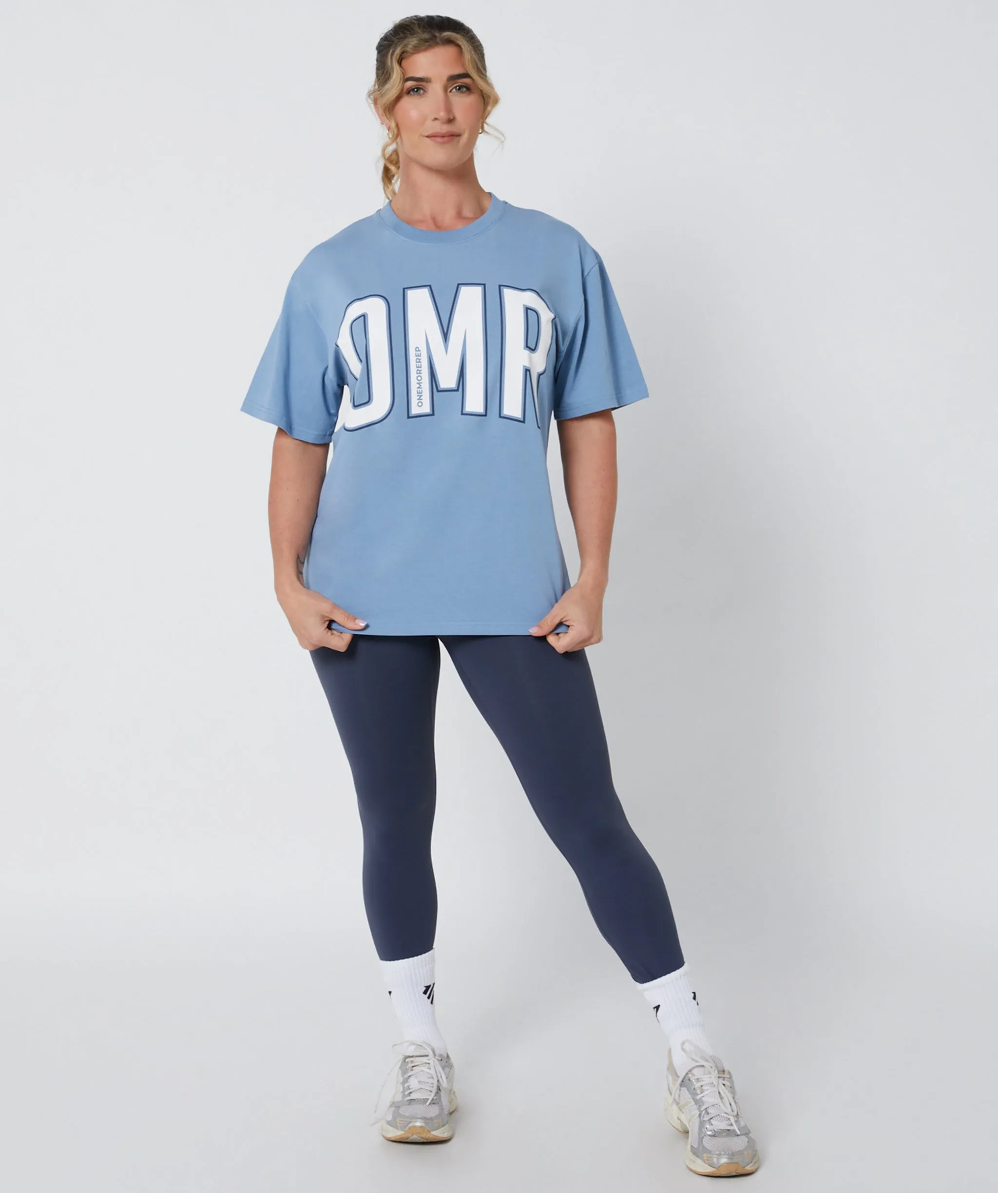 Oversized Pump Tee Ice Blue