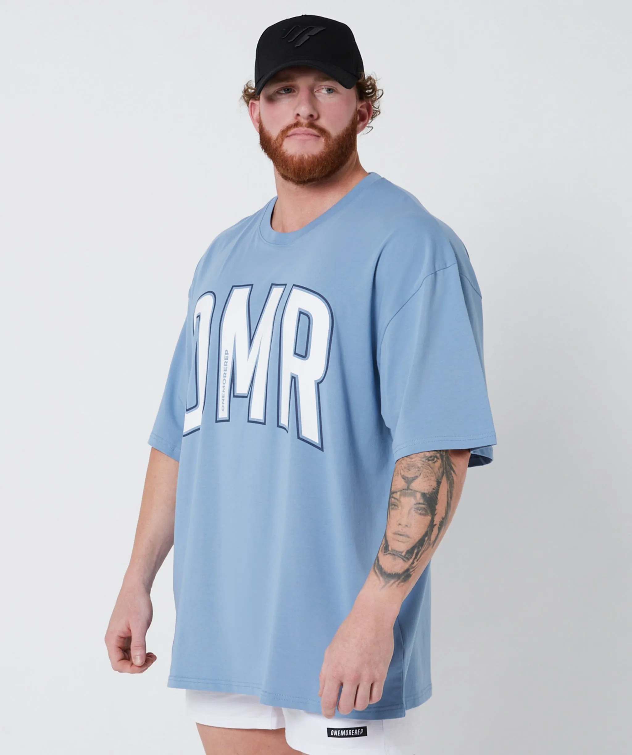 Oversized Pump Tee Ice Blue