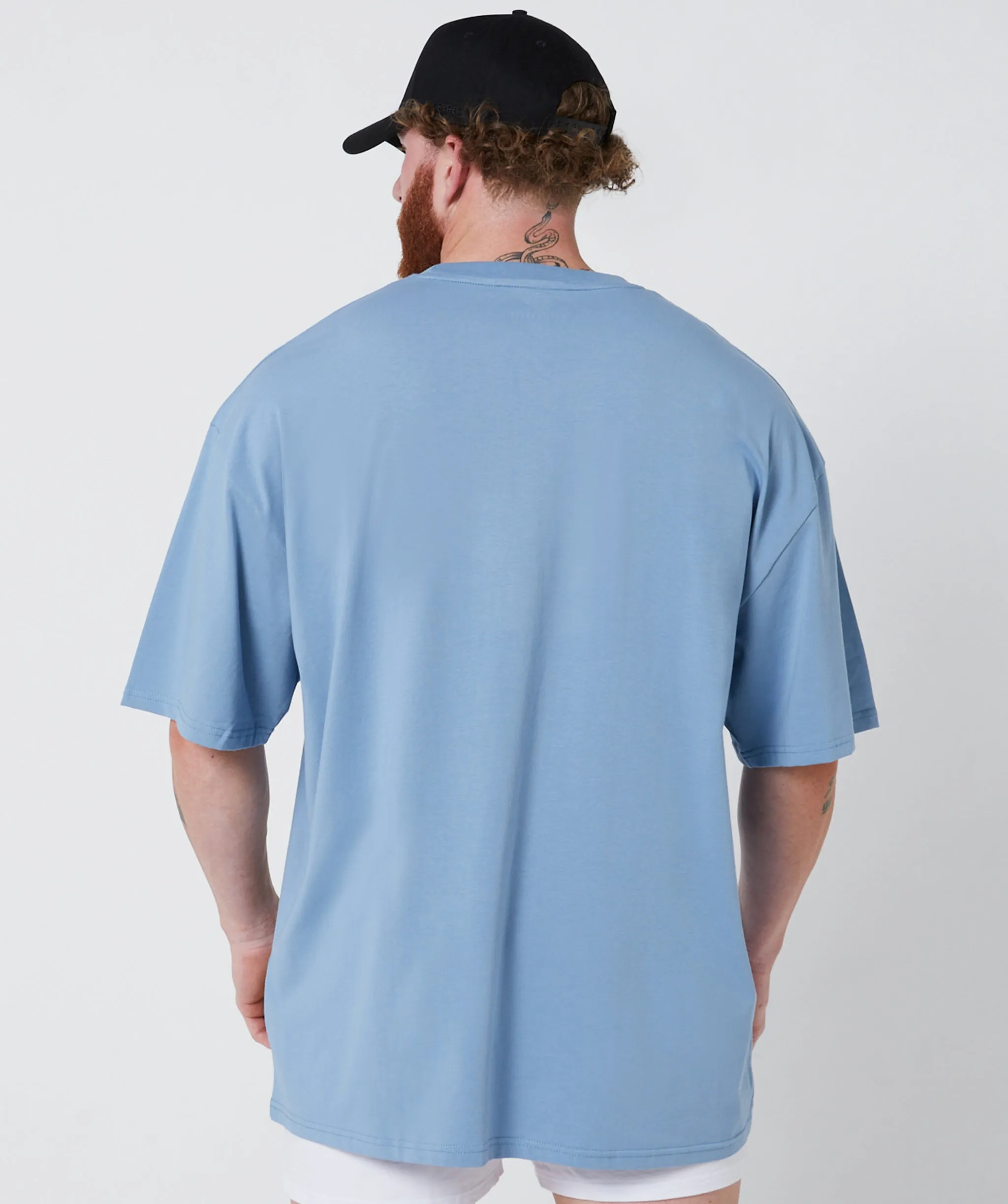 Oversized Pump Tee Ice Blue