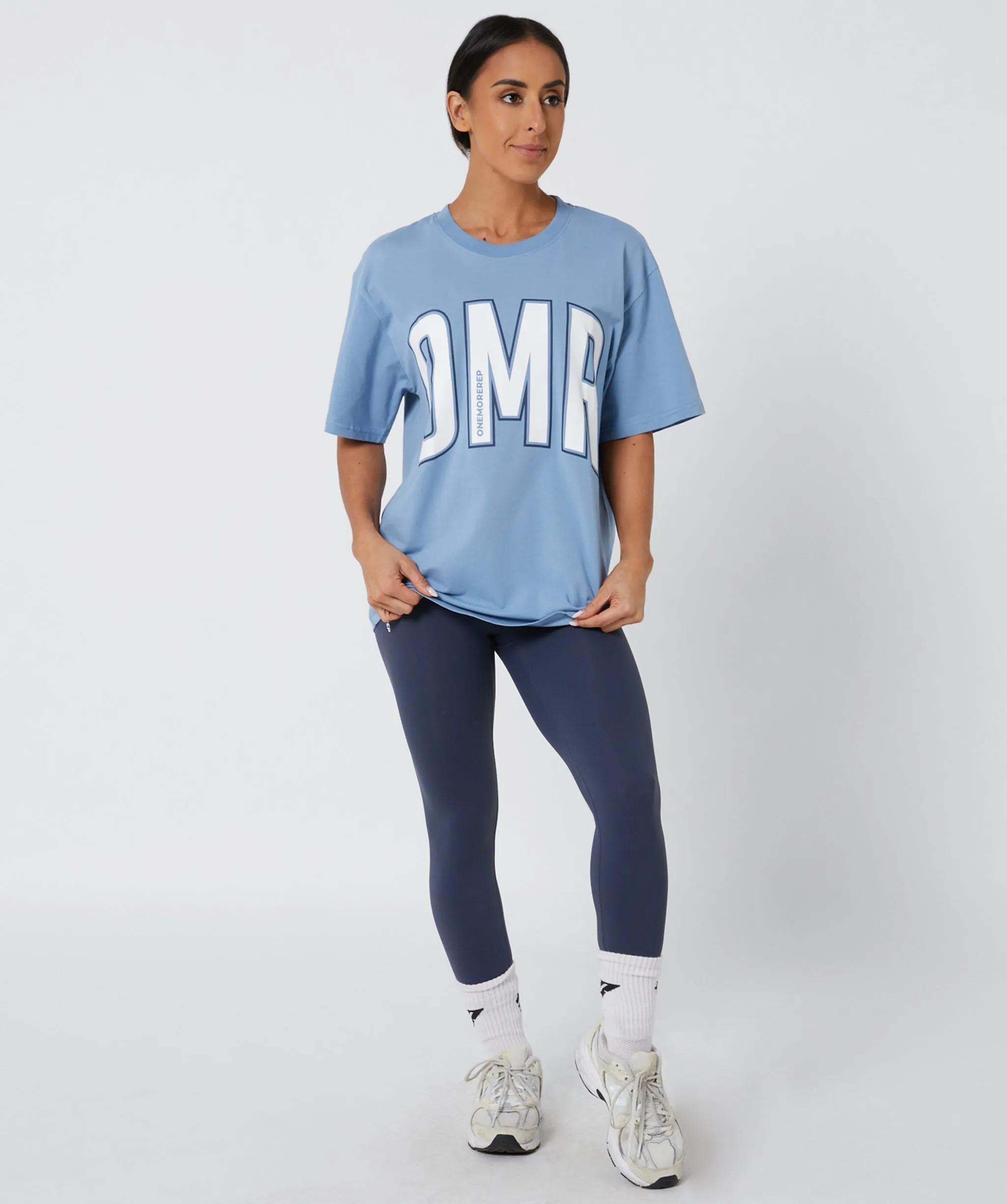 Oversized Pump Tee Ice Blue