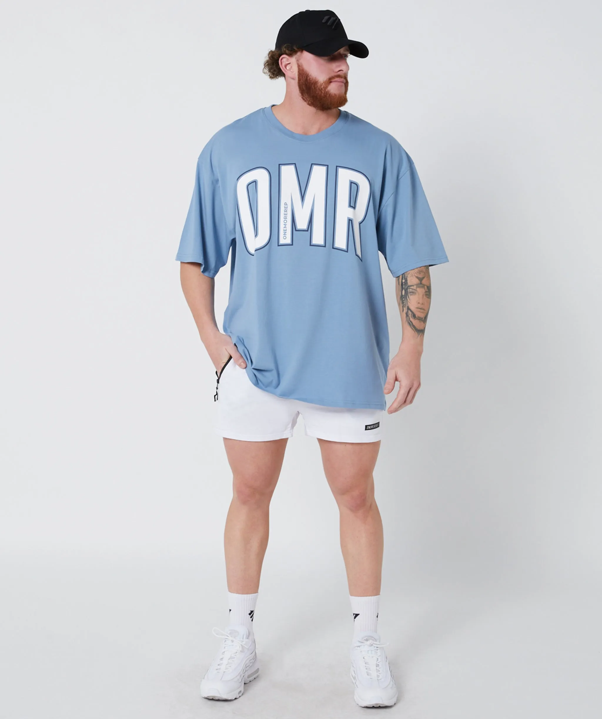 Oversized Pump Tee Ice Blue