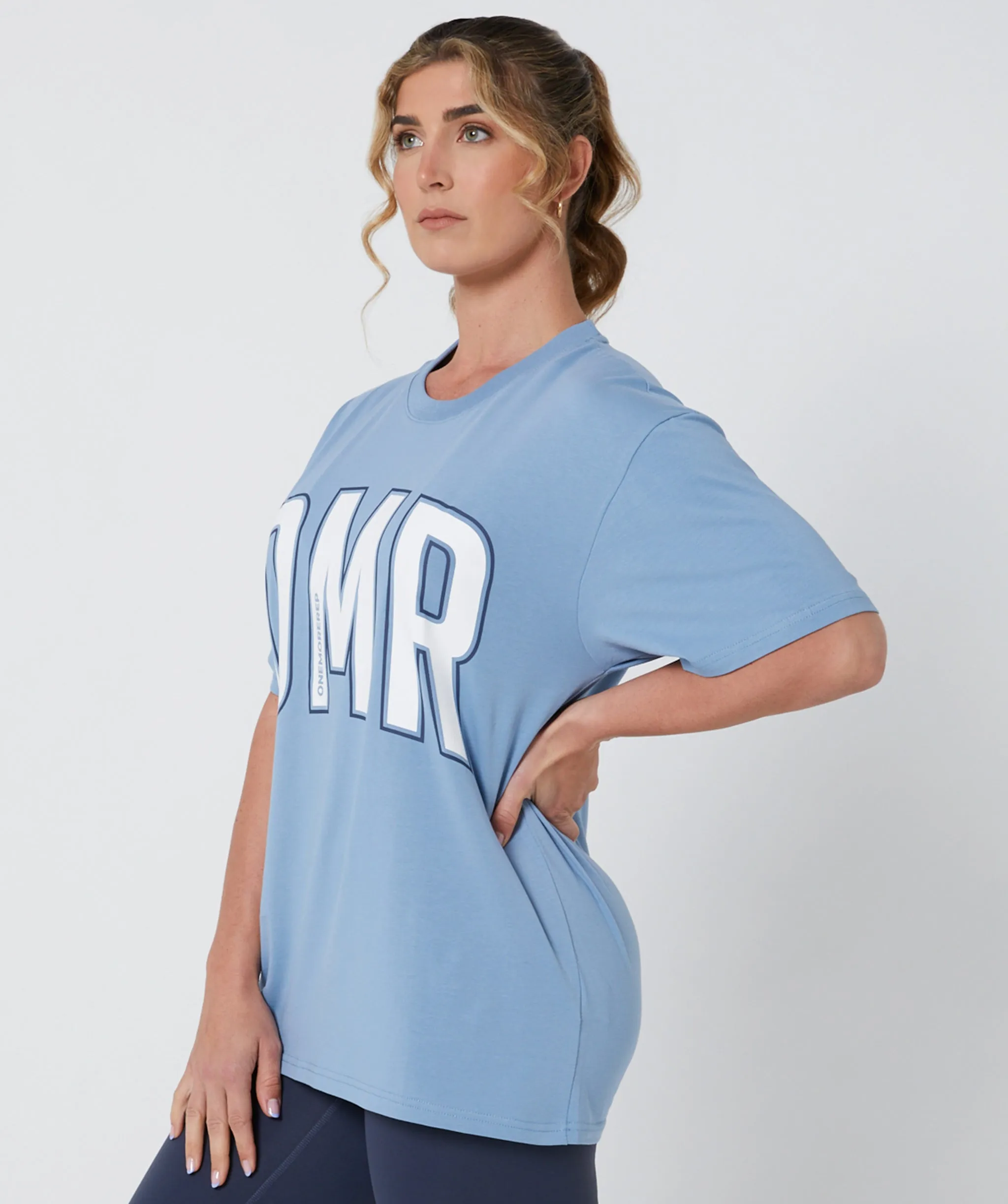 Oversized Pump Tee Ice Blue