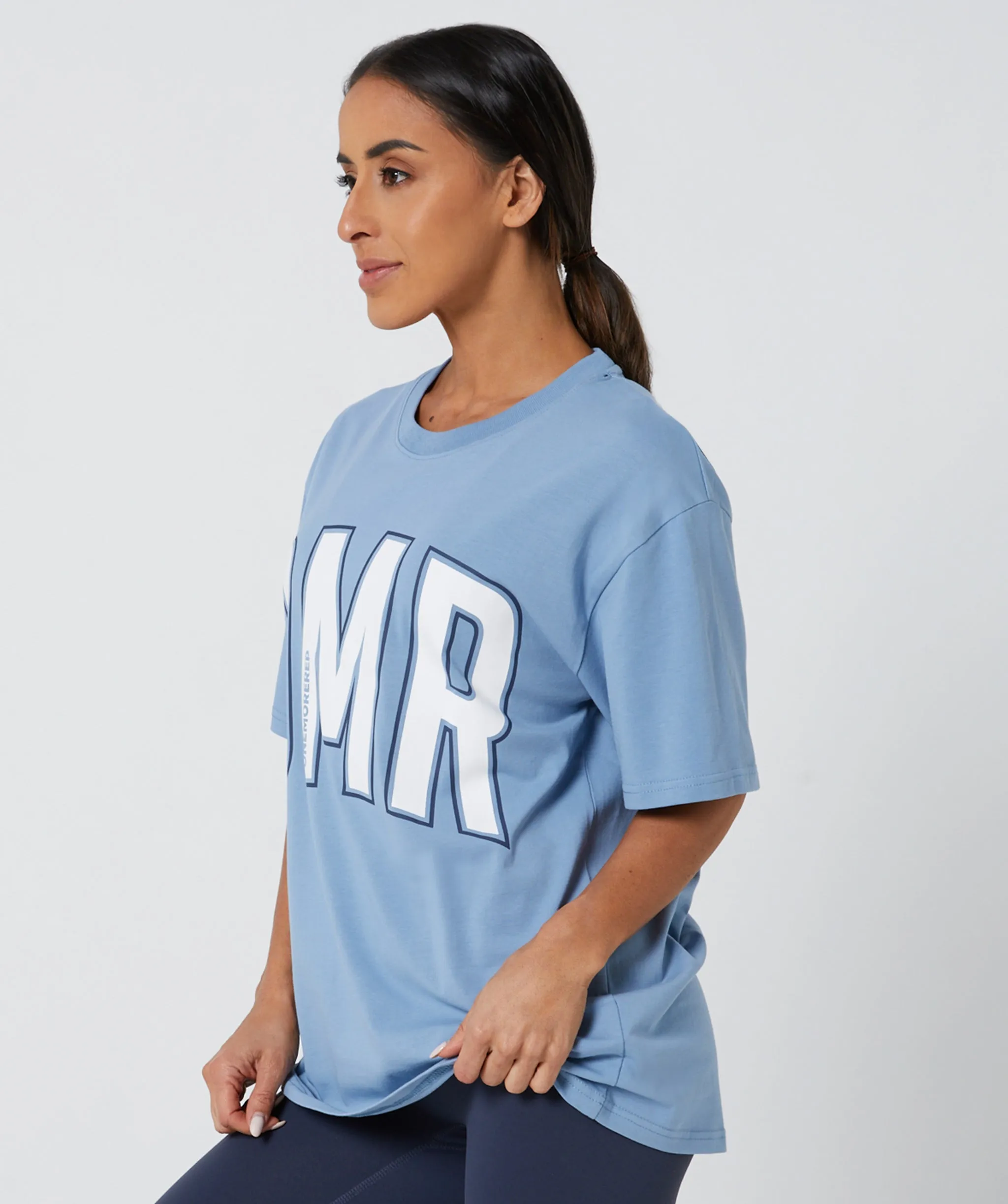 Oversized Pump Tee Ice Blue