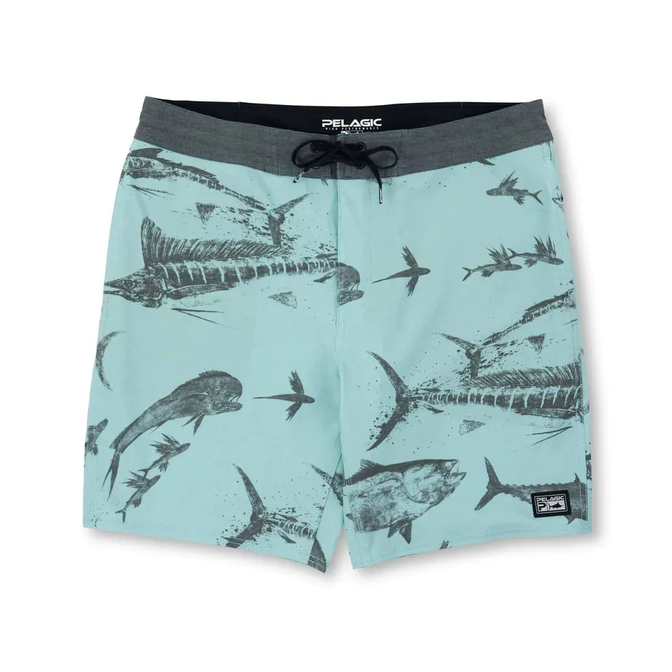 PELAGIC Deep Drop Fishing Shorts - Gyotaku