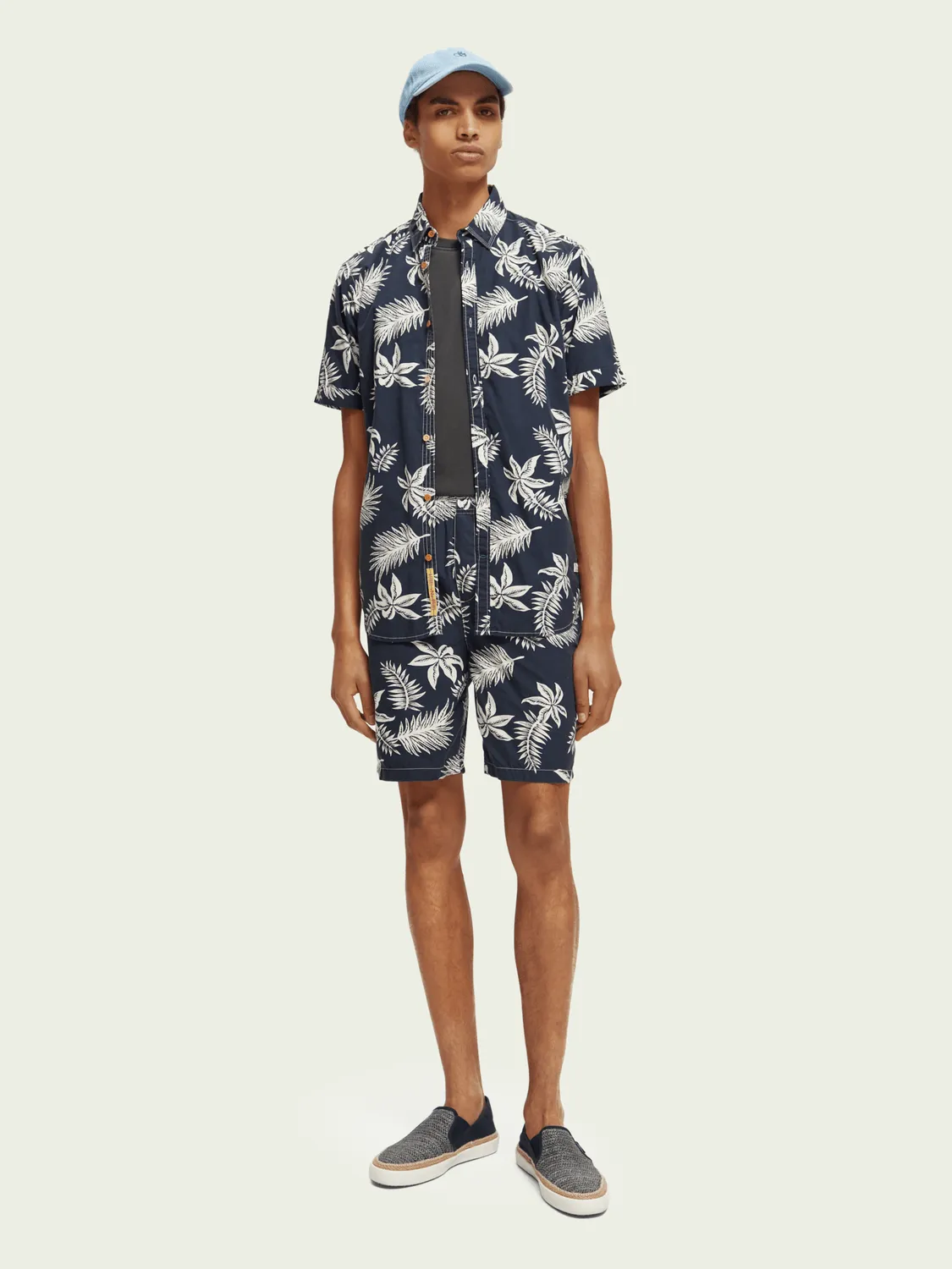 SCOTCH&SODA - Printed poplin Bermuda shorts