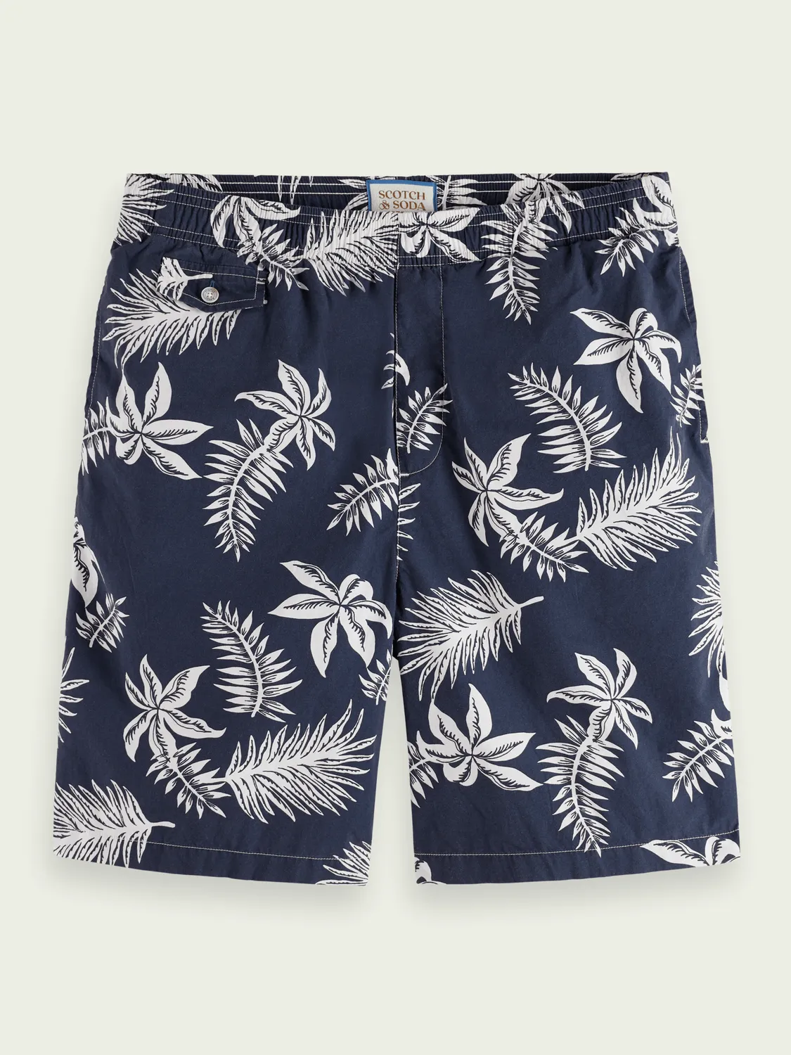 SCOTCH&SODA - Printed poplin Bermuda shorts