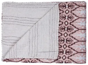 Taj Hotel Home Decor Kantha Cotton Throw | 50"x70" | 12