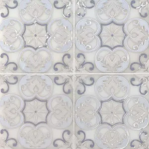 Tetris Florita Blanco, 6" x 6" - Stone Tile