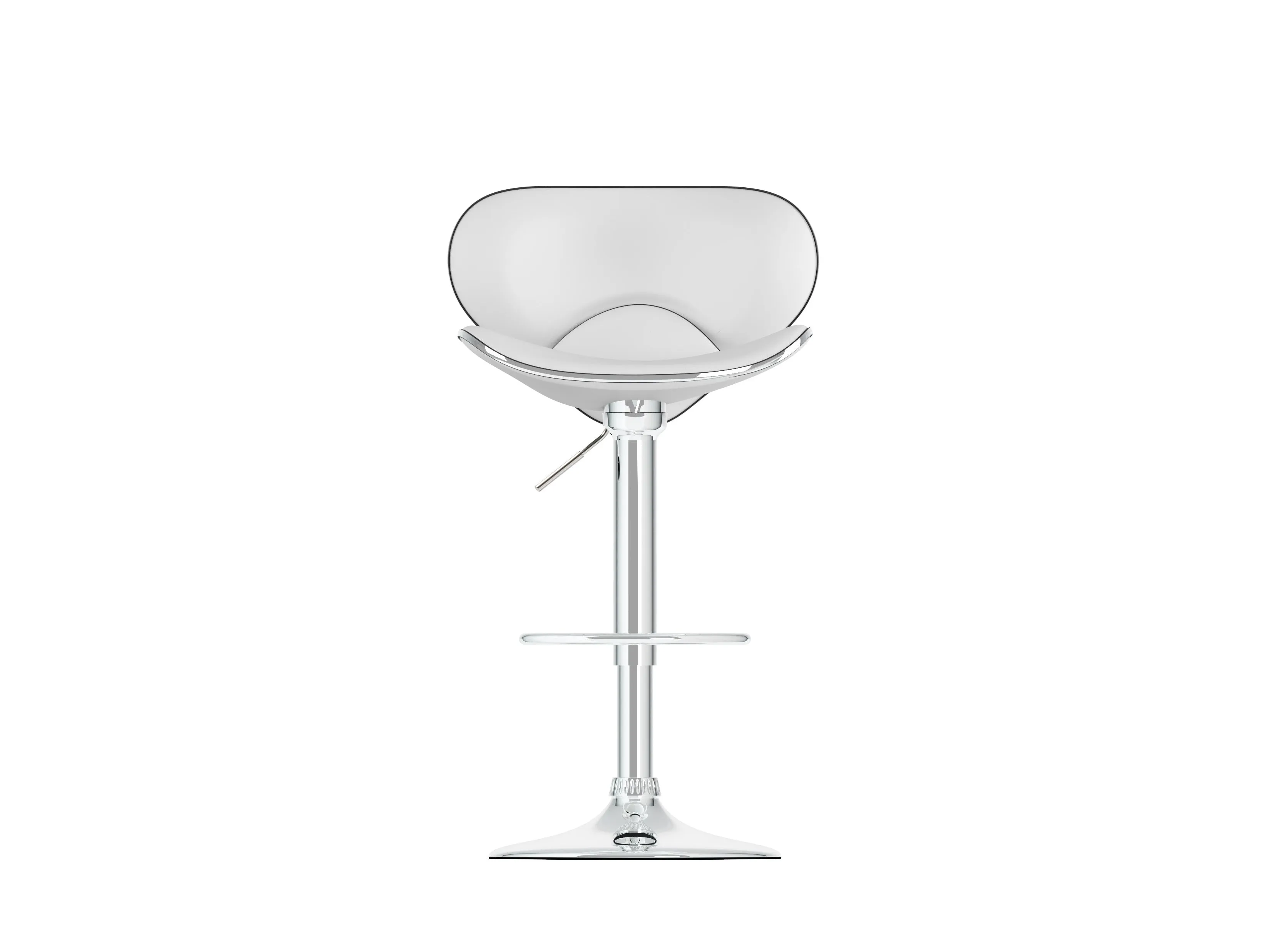 White Bar Stools with Backs, Set of 2