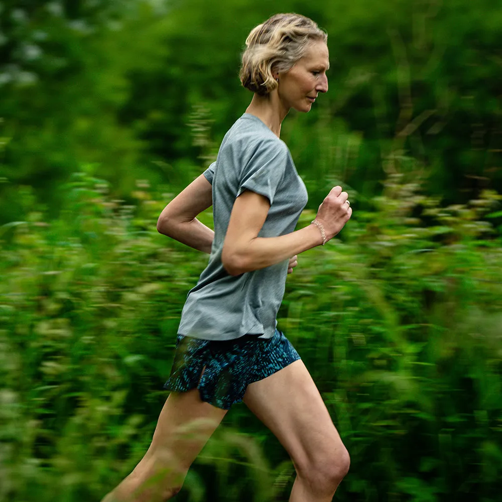 Womens Luna Shorts (Petrol Print)