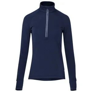 Womens Zephyr Zip Grid Fleece (Navy)