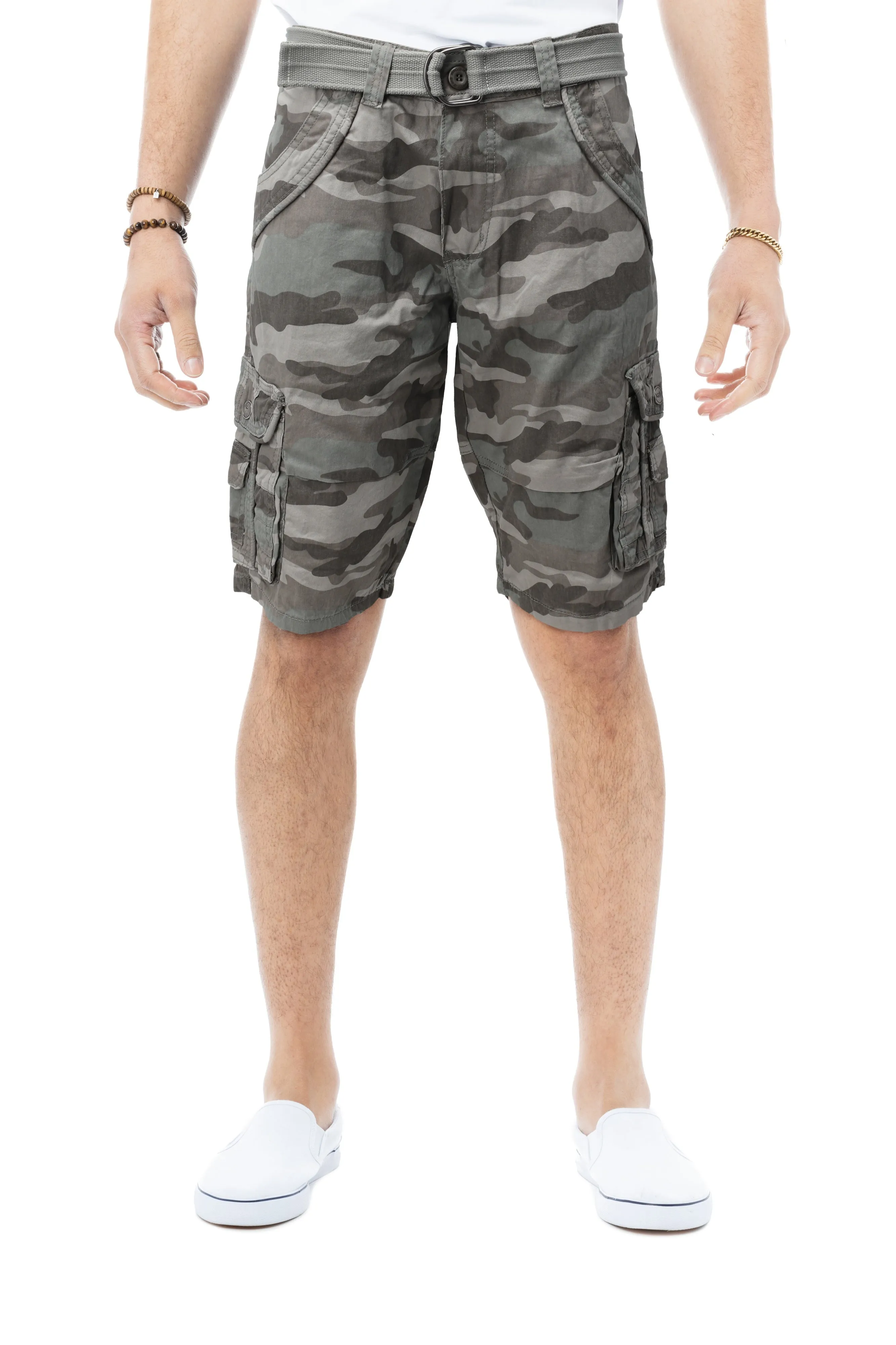 X RAY Men's 12.5" Long Cotton Cargo Shorts