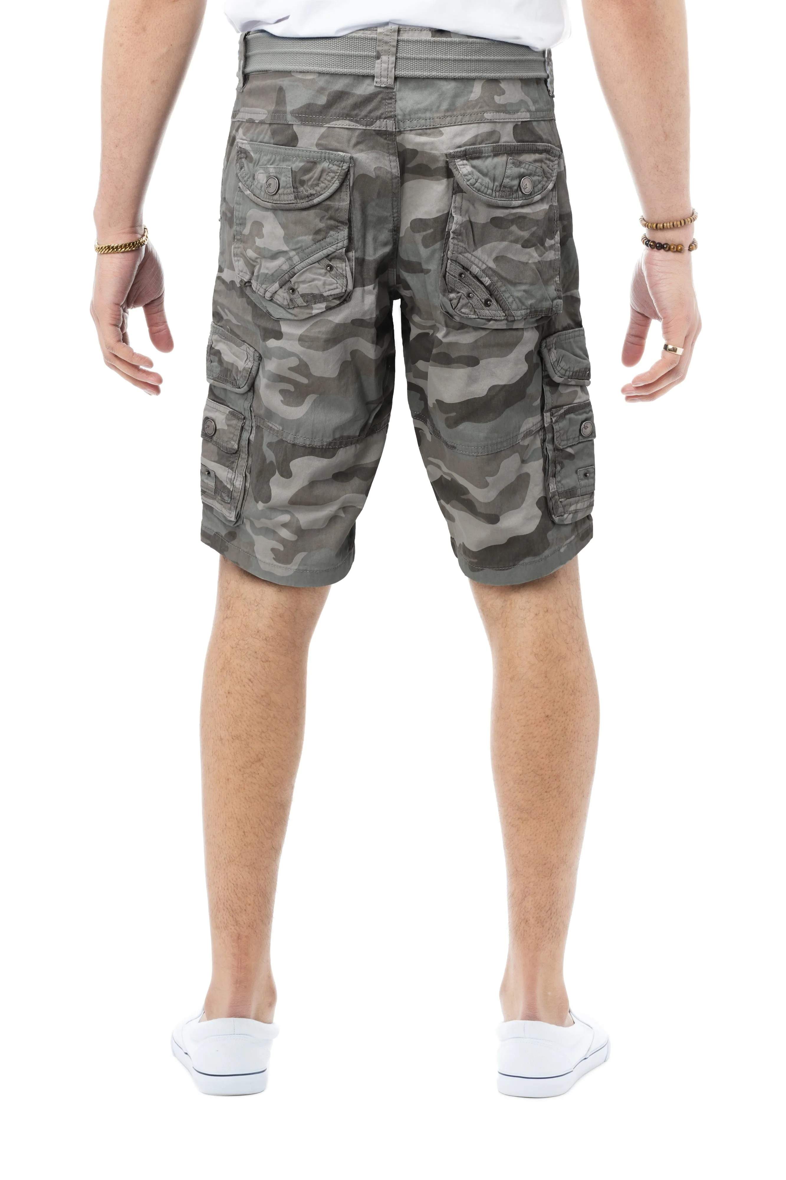 X RAY Men's 12.5" Long Cotton Cargo Shorts