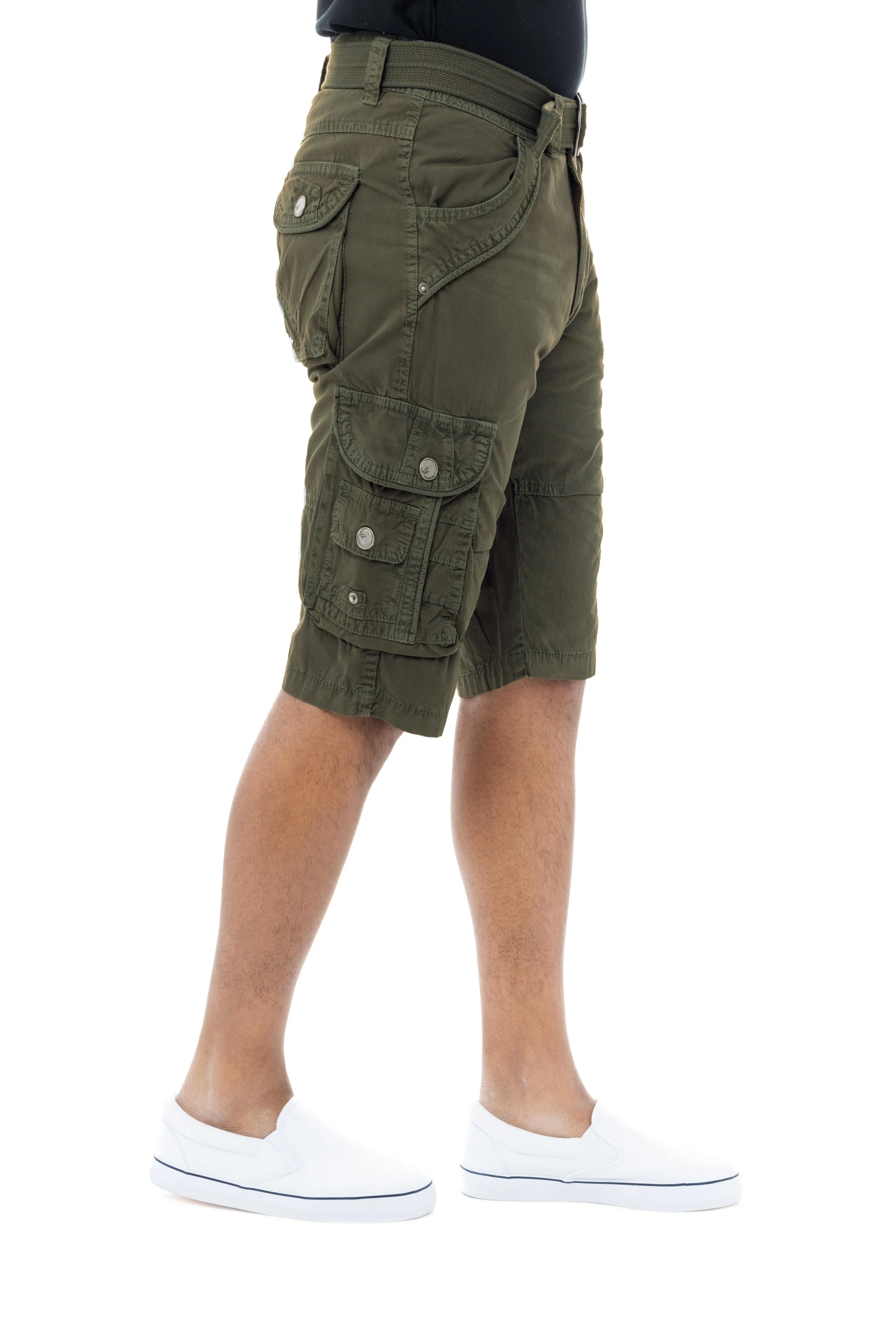 X RAY Men's 12.5" Long Cotton Cargo Shorts