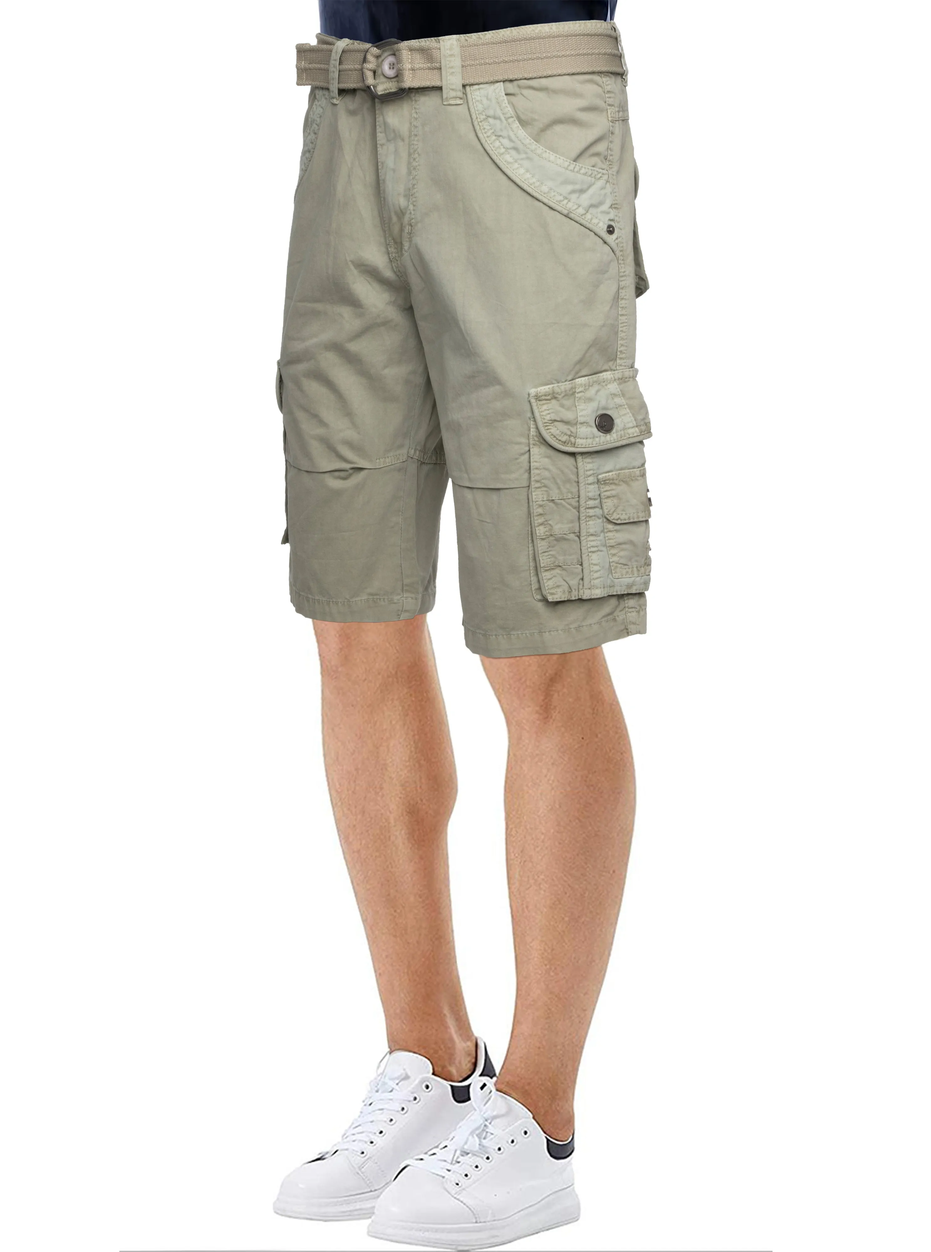 X RAY Men's 12.5" Long Cotton Cargo Shorts