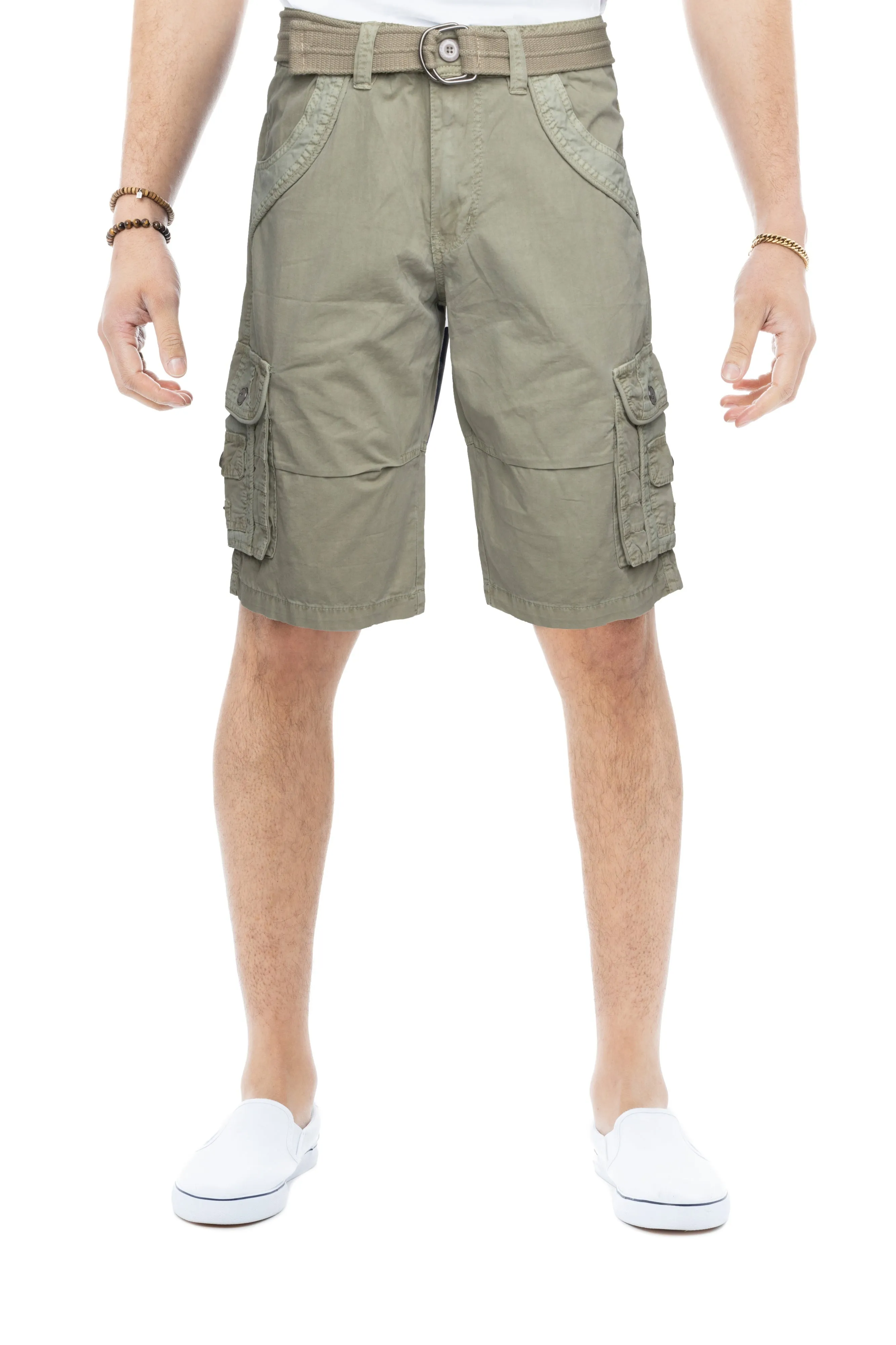 X RAY Men's 12.5" Long Cotton Cargo Shorts