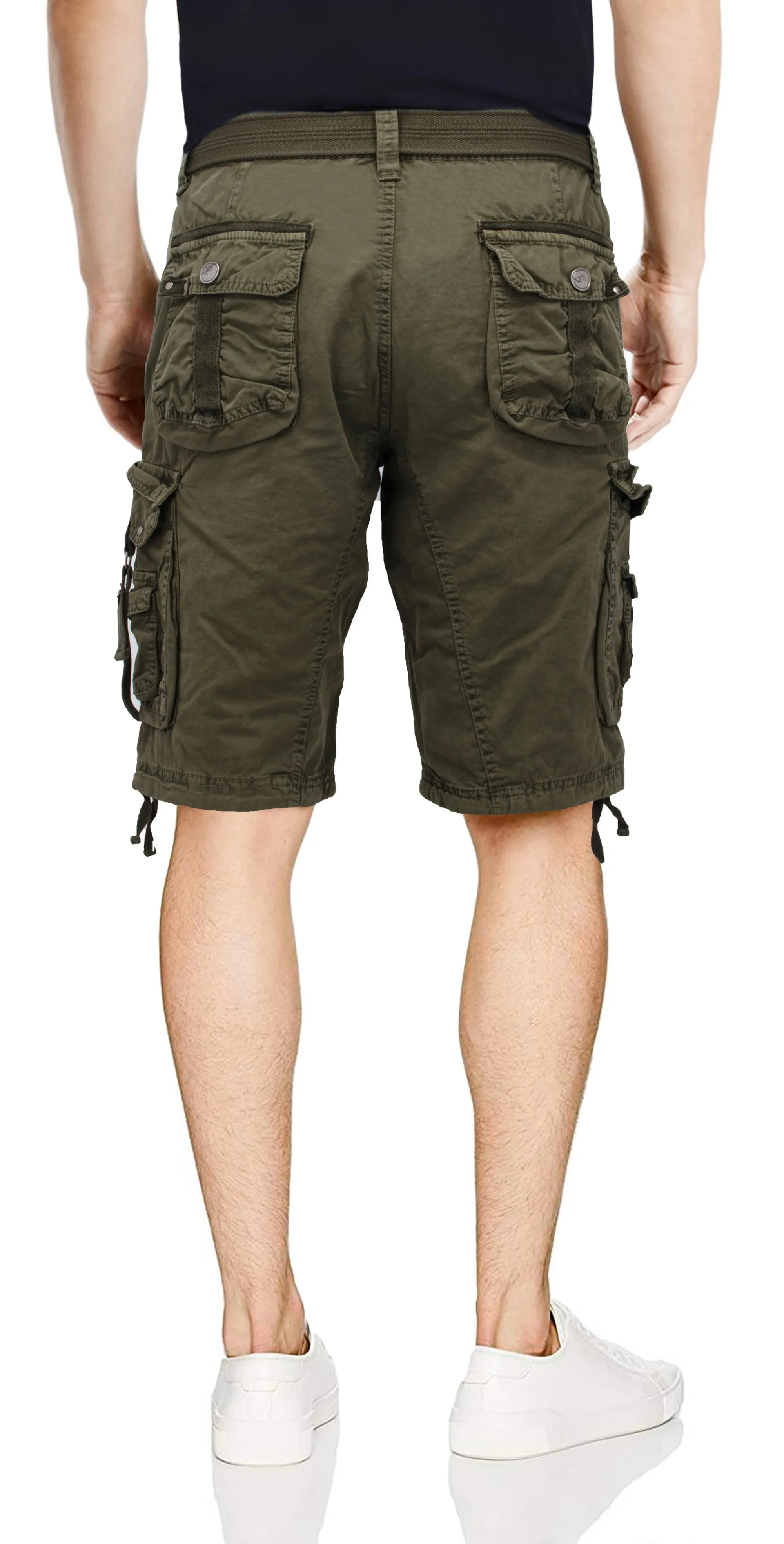 X RAY Mens Tactical Bermuda Cargo Shorts Camo and Solid Colors 12.5" Inseam Knee Length Classic Fit Multi Pocket Capri Pants