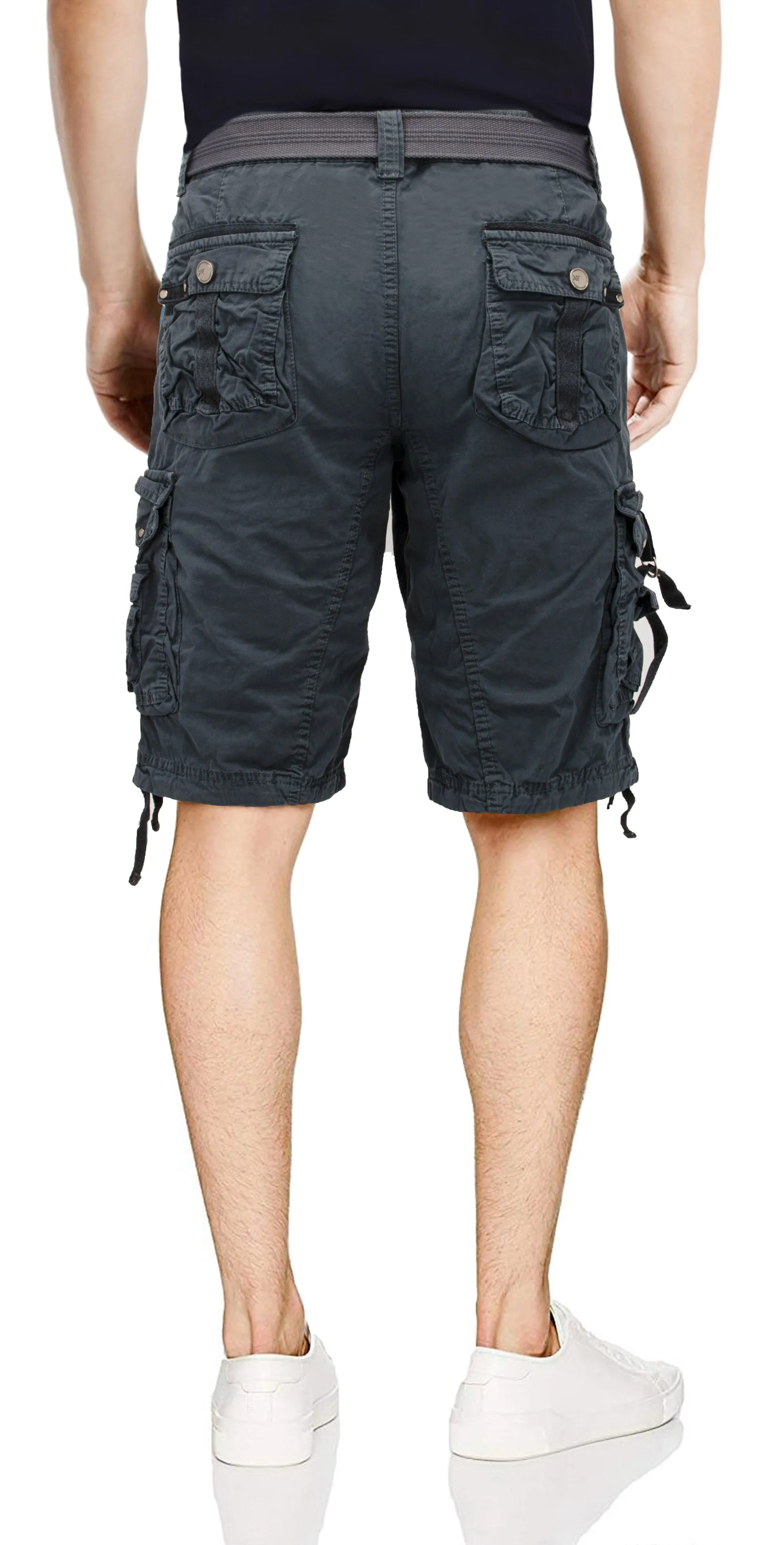 X RAY Mens Tactical Bermuda Cargo Shorts Camo and Solid Colors 12.5" Inseam Knee Length Classic Fit Multi Pocket Capri Pants