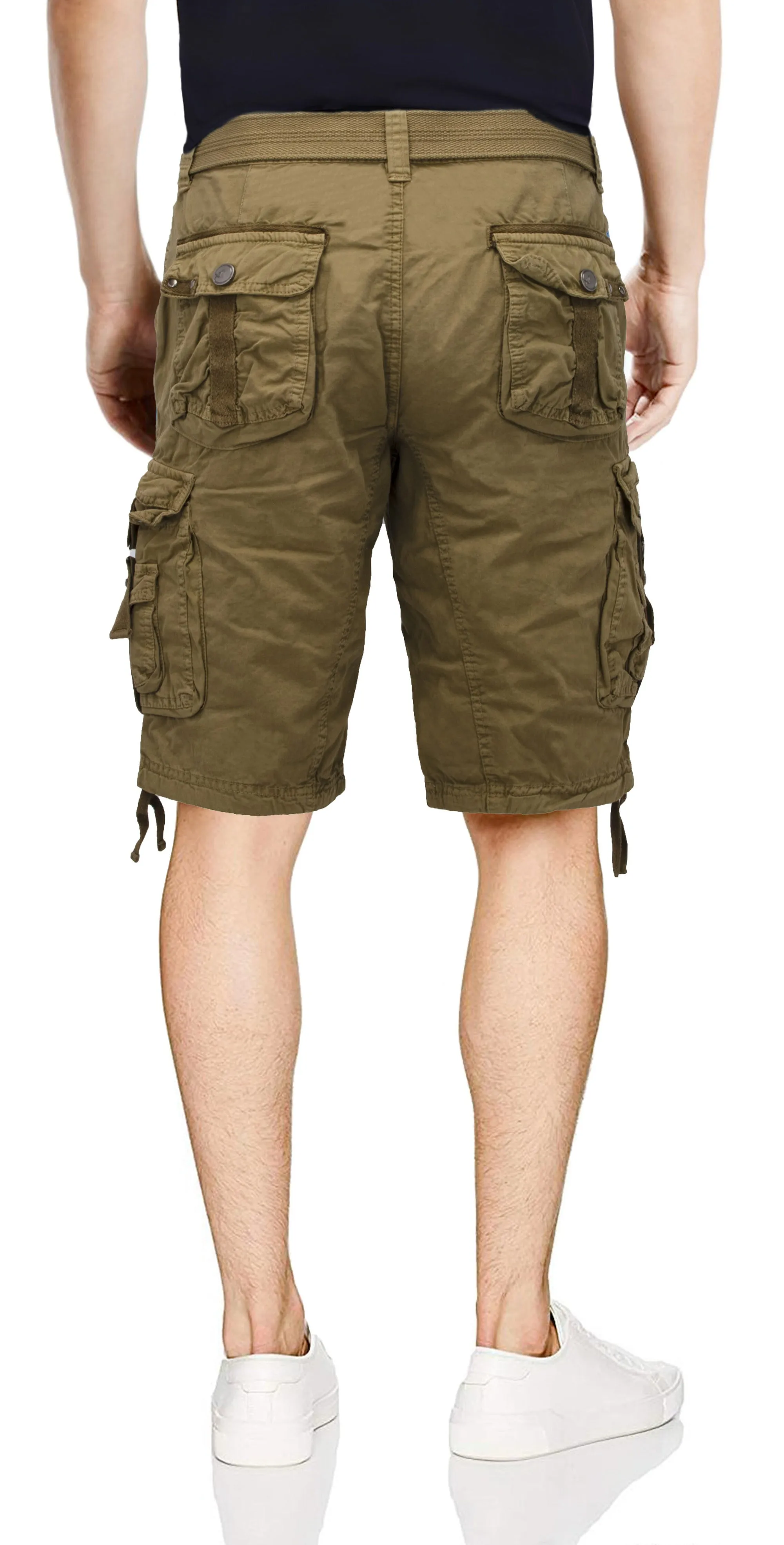 X RAY Mens Tactical Bermuda Cargo Shorts Camo and Solid Colors 12.5" Inseam Knee Length Classic Fit Multi Pocket Capri Pants