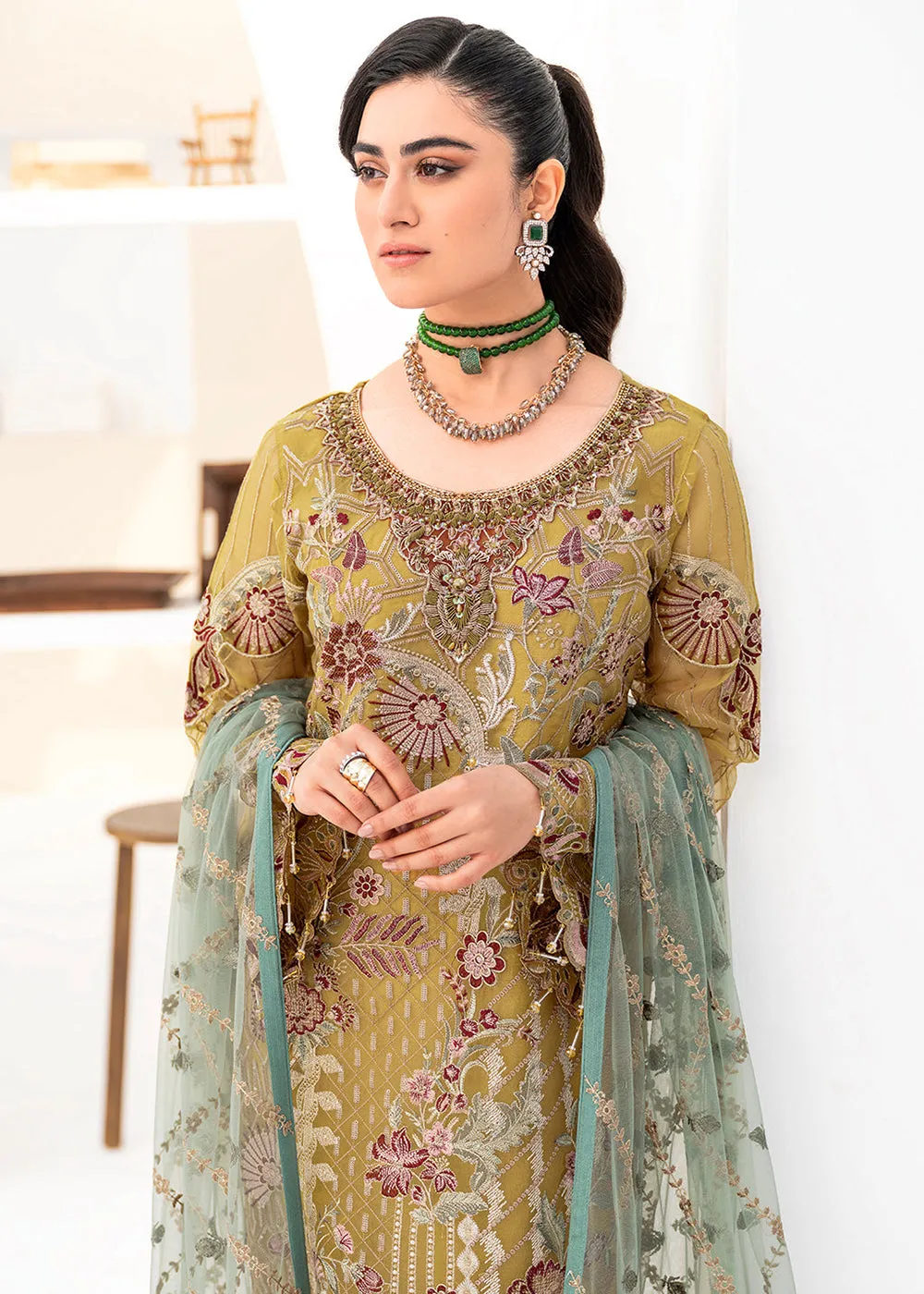 Yellow Organza Suit - Ramsha Minhal Collection Vol 8 - #M-805